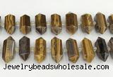 CNG8918 10*25mm - 15*30mm faceted nuggets yellow tiger eye beads