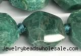 CNG8936 16*17mm - 18*19mm faceted freeform amazonite beads