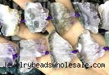 CNG8960 15 inches 22*30mm - 30*40mm freeform druzy amethyst beads