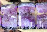 CNG8970 15 inches 30*45mm - 35*55mm freeform druzy amethyst beads