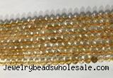 CNG9053 15.5 inches 6mm faceted nuggets citrine gemstone beads