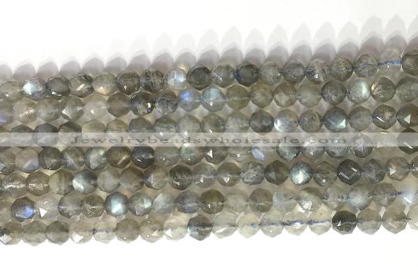 CNG9055 15.5 inches 6mm faceted nuggets labradorite gemstone beads