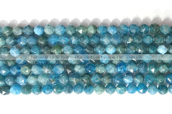 CNG9082 15.5 inches 6mm faceted nuggets apatite gemstone beads