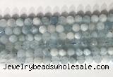 CNG9085 15.5 inches 8mm faceted nuggets aquamarine gemstone beads