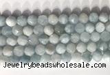 CNG9086 15.5 inches 10mm faceted nuggets aquamarine gemstone beads