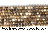 CNG9089 15.5 inches 6mm faceted nuggets coral jade gemstone beads