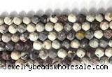 CNG9095 15.5 inches 8mm faceted nuggets purple striped jasper beads