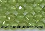 CNG9106 15 inches 4mm faceted nuggets olive quartz beads