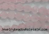 CNG919 15 inches 8mm faceted nuggets rose quartz beads