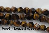 CNG935 15 inches 6mm faceted nuggets yellow tiger eye beads