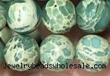 CNI367 15.5 inches 6mm round blue impression jasper beads