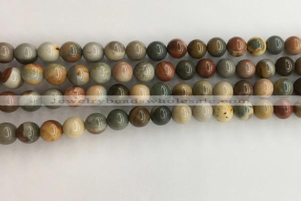 CNI370 15.5 inches 6mm round American picture jasper beads