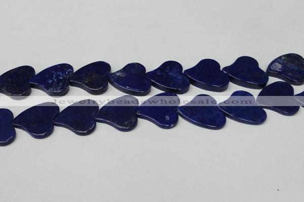 CNL1291 15.5 inches 31*33mm heart natural lapis lazuli beads