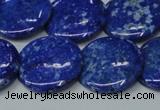 CNL1303 15.5 inches 22mm flat round natural lapis lazuli beads