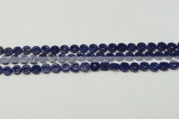 CNL1308 15.5 inches 10mm donut natural lapis lazuli beads