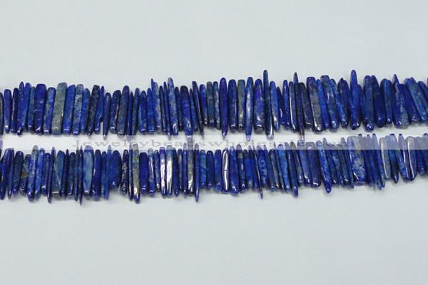 CNL1314 15.5 inches 3*25mm - 4*35mm wand natural lapis lazuli beads