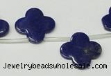 CNL1316 Top drilled 19mm flower natural lapis lazuli beads