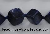 CNL1517 15.5 inches 8*8mm - 18*18mm cube lapis lazuli gemstone beads