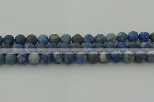 CNL1654 15.5 inches 12mm round matte lapis lazuli beads wholesale