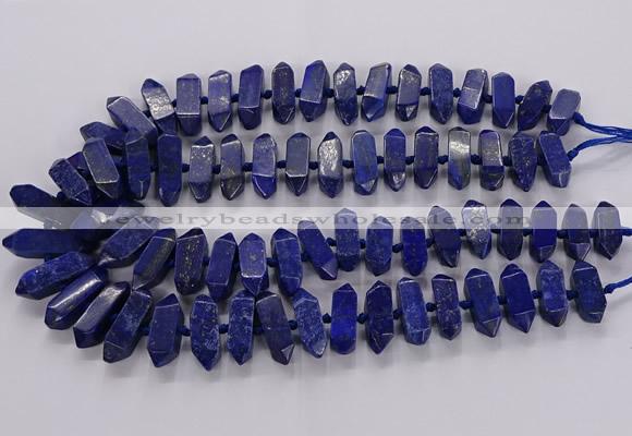 CNL1661 15.5 inches 8*25mm - 10*35mm sticks lapis lazuli beads