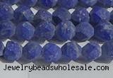 CNL1665 15.5 inches 6mm faceted nuggets matte lapis lazuli beads