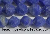 CNL1667 15.5 inches 10mm faceted nuggets matte lapis lazuli beads