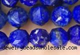 CNL1718 15.5 inches 6mm faceted nuggets lapis lazuli beads