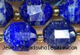 CNL1720 15 inches 9*10mm faceted lapis lazuli beads wholesale