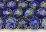 CNL1735 15 inches 6mm faceted round lapis lazuli beads