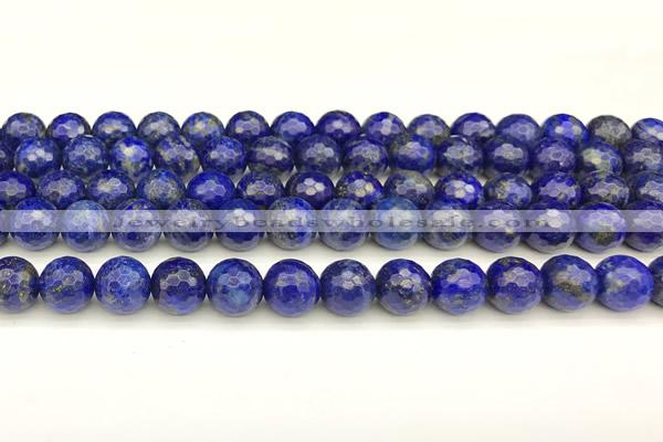 CNL1736 15 inches 8mm faceted round lapis lazuli beads