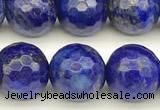 CNL1737 15 inches 10mm faceted round lapis lazuli beads