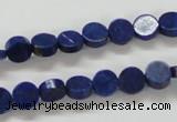 CNL240 15.5 inches 8mm coin natural lapis lazuli beads wholesale