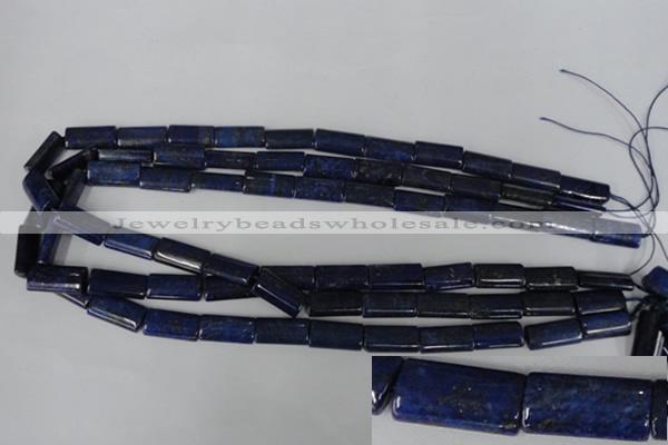 CNL541 15.5 inches 8*16mm flat tube natural lapis lazuli gemstone beads