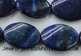 CNL704 15.5 inches 18*25mm twisted oval natural lapis lazuli beads