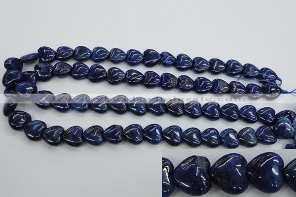 CNL934 15.5 inches 15*15mm heart natural lapis lazuli gemstone beads