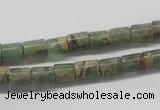 CNS07 16 inches 6*8mm cylinder natural serpentine jasper beads