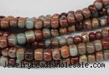 CNS128 15.5 inches 4*6mm rondelle natural serpentine jasper beads