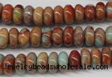 CNS130 15.5 inches 6*10mm rondelle natural serpentine jasper beads