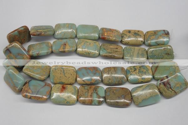 CNS151 15.5 inches 22*30mm rectangle natural serpentine jasper beads