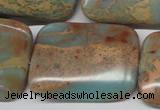 CNS152 15.5 inches 30*40mm rectangle natural serpentine jasper beads