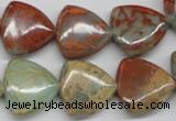 CNS185 15.5 inches 20*20mm triangle natural serpentine jasper beads