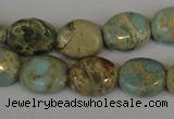 CNS188 15.5 inches 8*10mm oval natural serpentine jasper beads