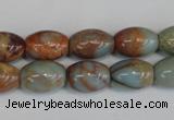 CNS203 15.5 inches 10*14mm rice natural serpentine jasper beads