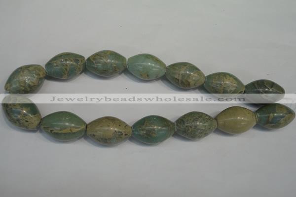 CNS208 15.5 inches 20*30mm rice natural serpentine jasper beads