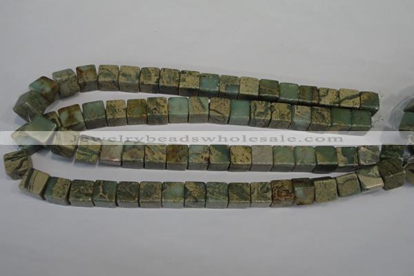 CNS210 15.5 inches 15*15mm cube natural serpentine jasper beads