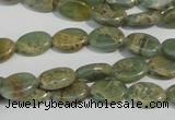 CNS240 15.5 inches 8*12mm oval natural serpentine jasper beads