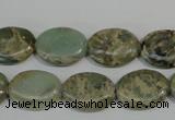 CNS241 15.5 inches 12*16mm oval natural serpentine jasper beads