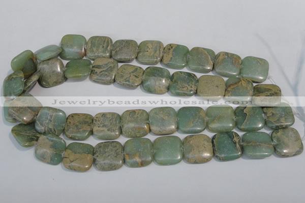 CNS251 15.5 inches 20*20mm square natural serpentine jasper beads