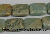 CNS256 15.5 inches 15*20mm rectangle natural serpentine jasper beads