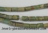 CNS274 15.5 inches 5*7mm tube natural serpentine jasper beads